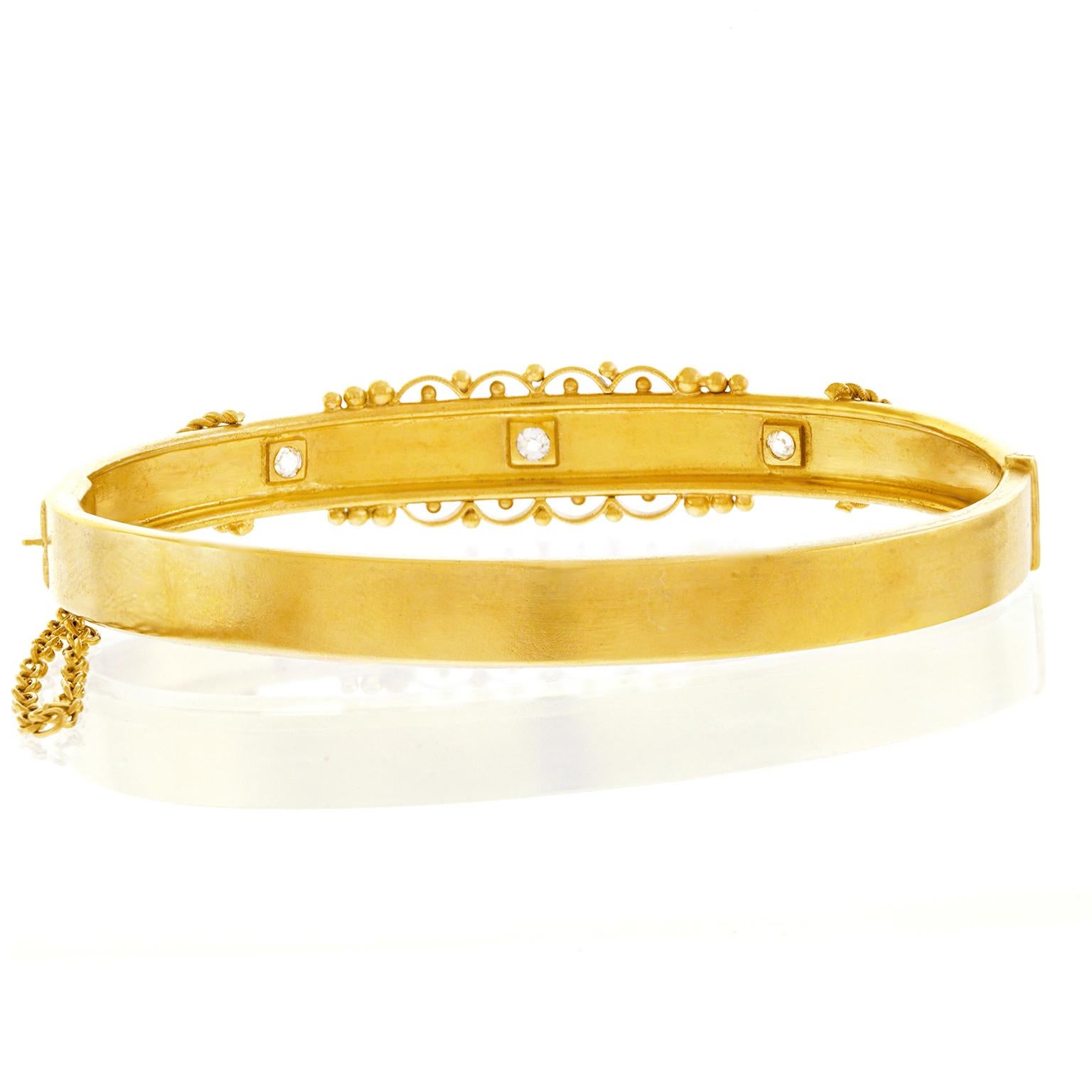Antique Gold Bangle Bracelet 3