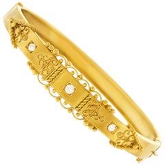 Antique Gold Bangle Bracelet
