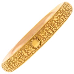 Antique Gold Bangle Bracelet