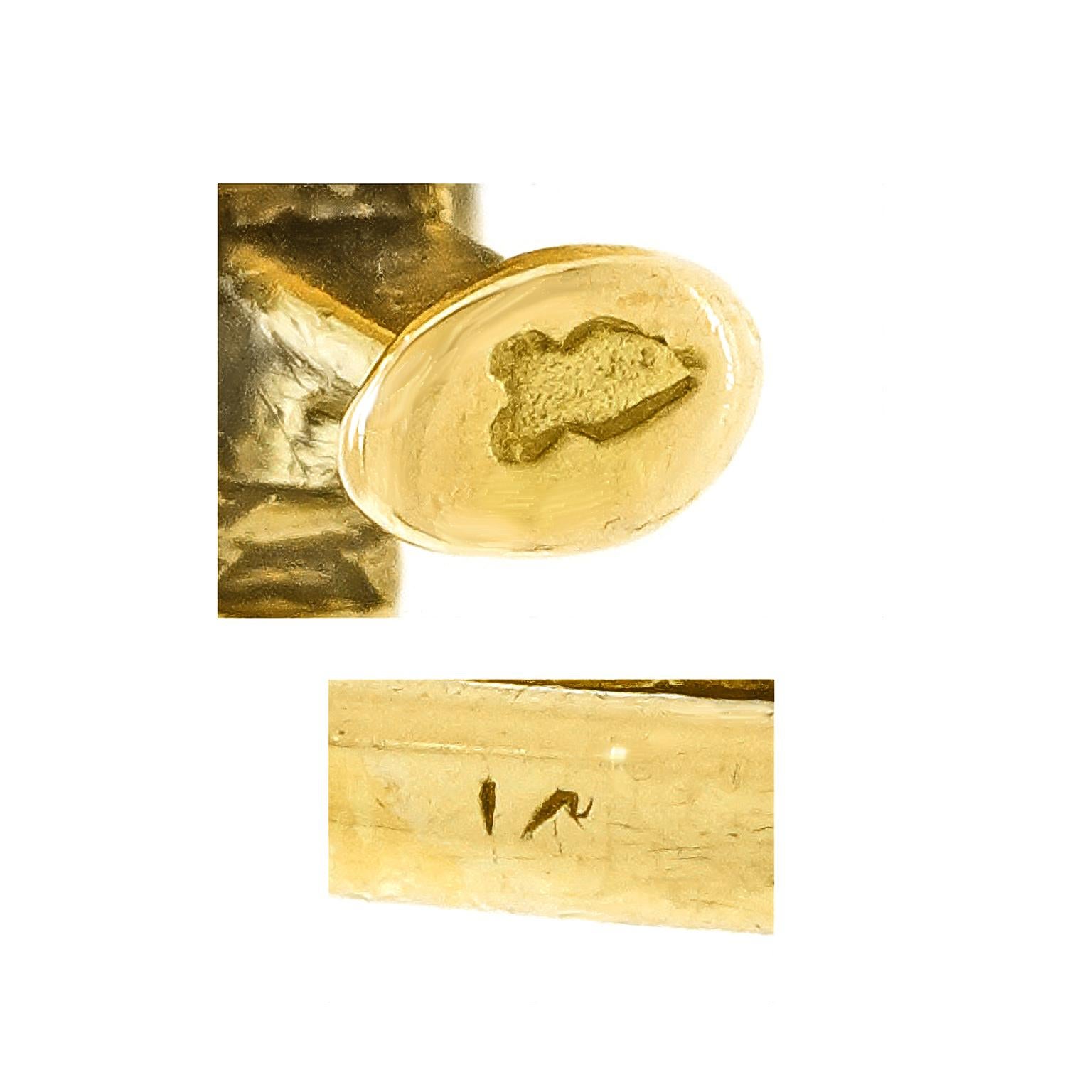 Collana di perline in oro antico in vendita 1