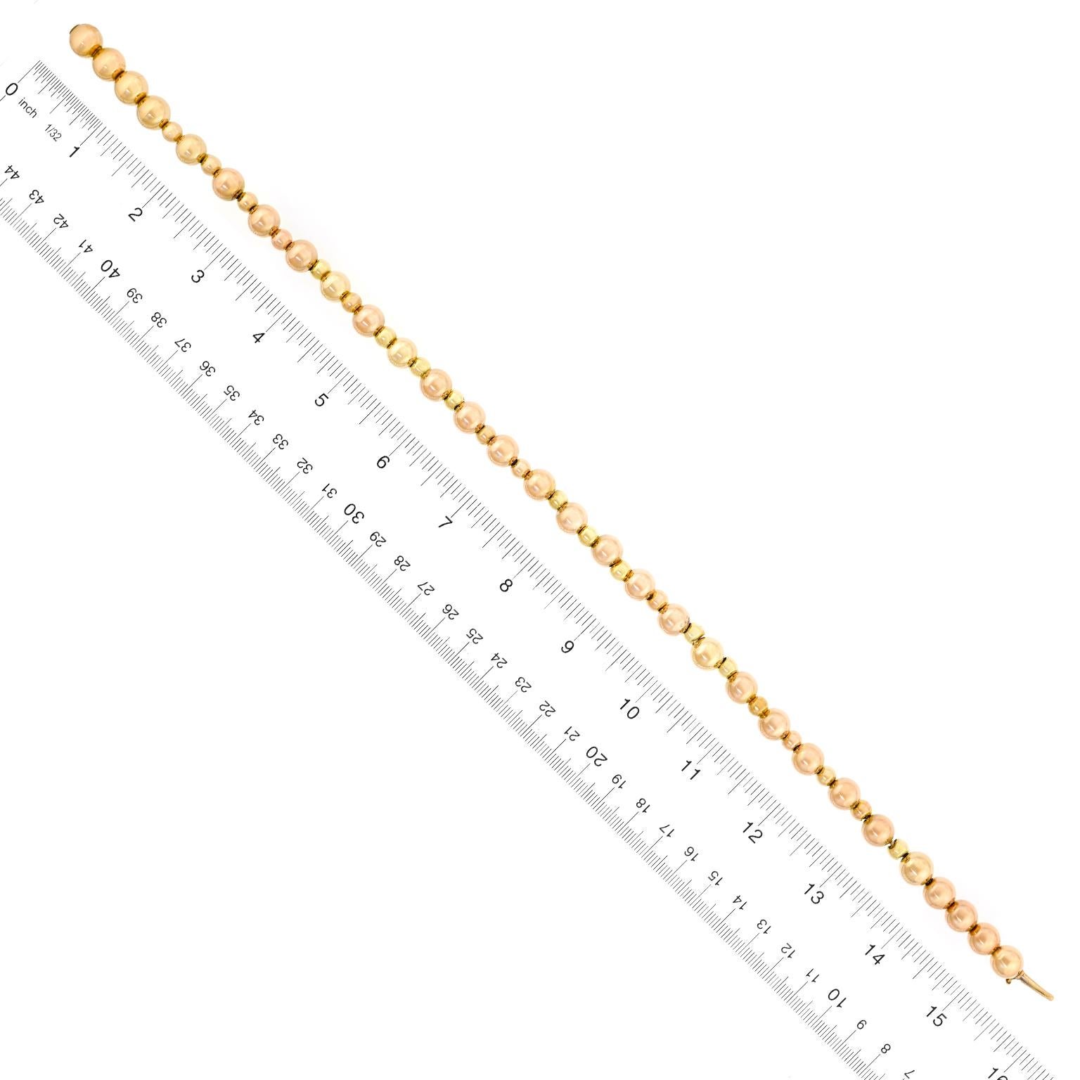 Collana di perline in oro antico in vendita 2