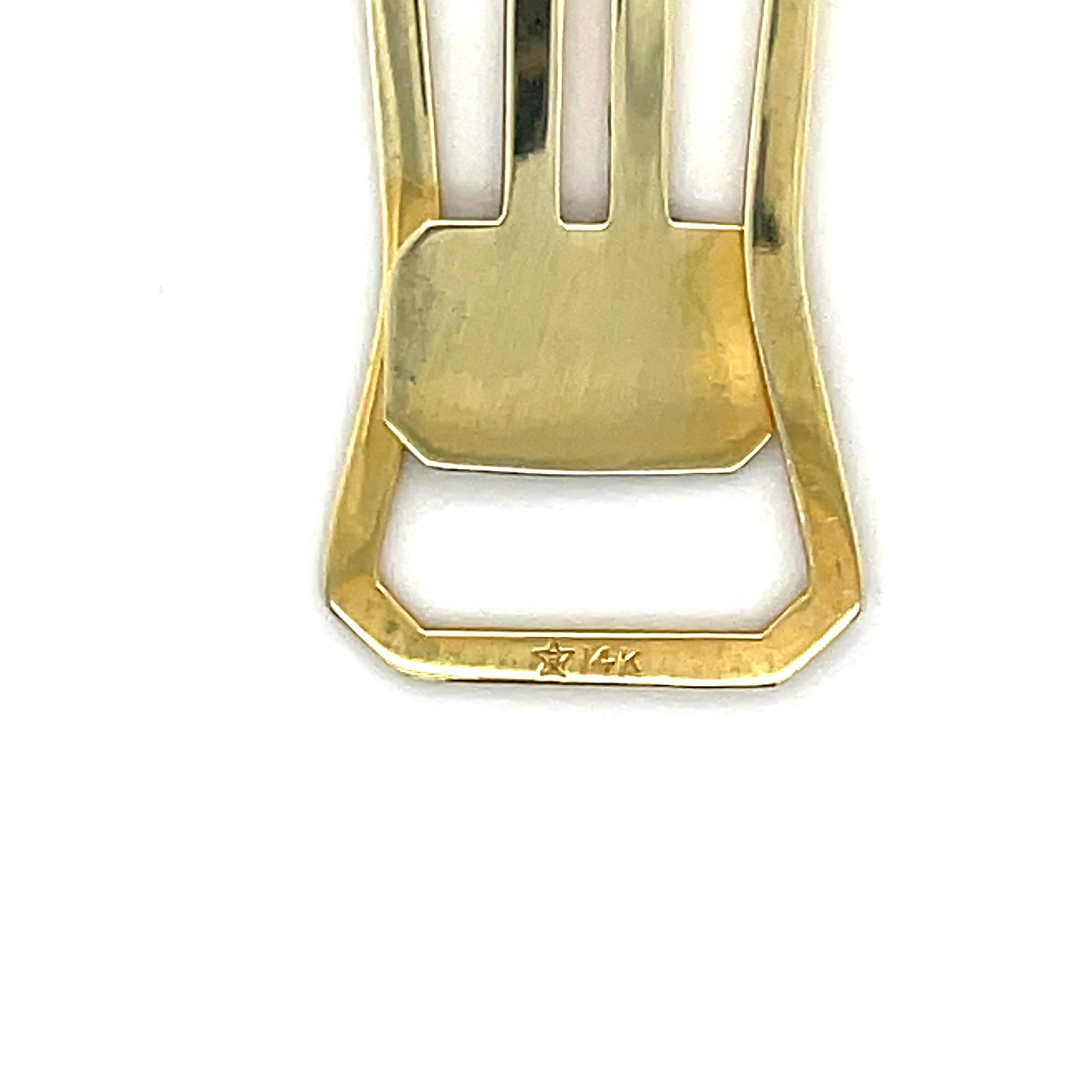 solid gold bookmark