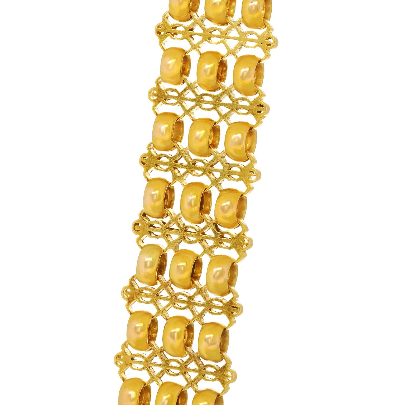 Women's or Men's Antique Gold Bracelet For Sale