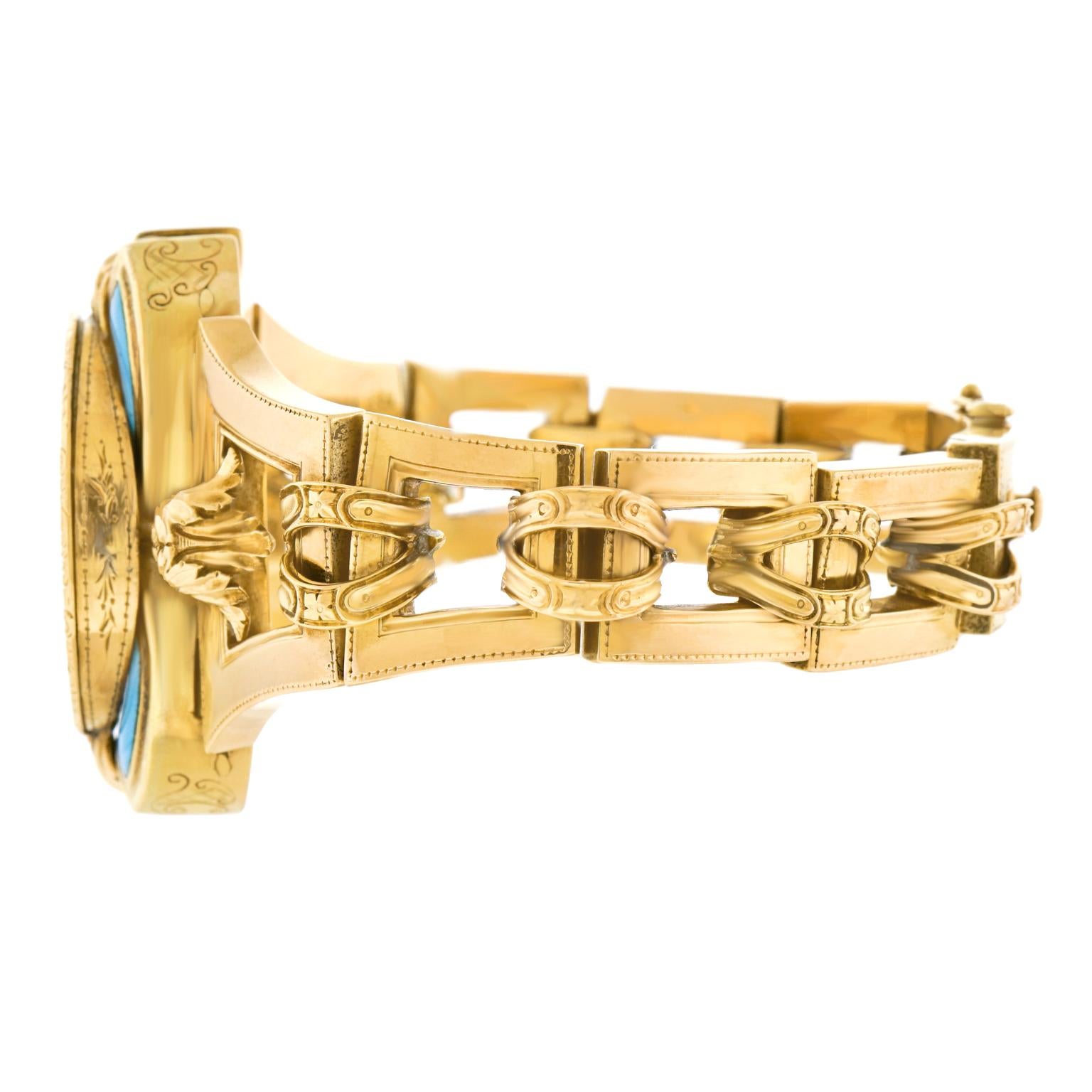 Antique Gold Bracelet with Calvary Officers Portrait 4