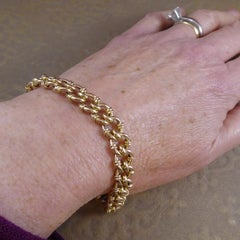 Antique Gold Bracelet with Padlock Hallmarked, Birmingham, 1901