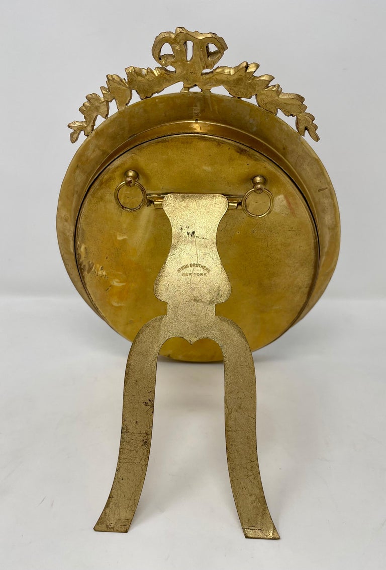 Antique Gold Bronze Oval Frame Retailed at "Stern Brothers" New York, circa 1890 at 1stDibs