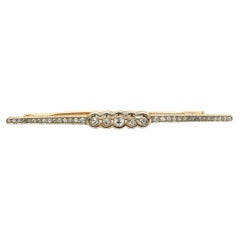 Antique gold brooch with diamonds, 1930s