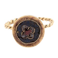 Antique Gold Byzantine Cloisonné Ring