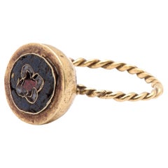 Antique Gold Byzantine Cloisonné Ring