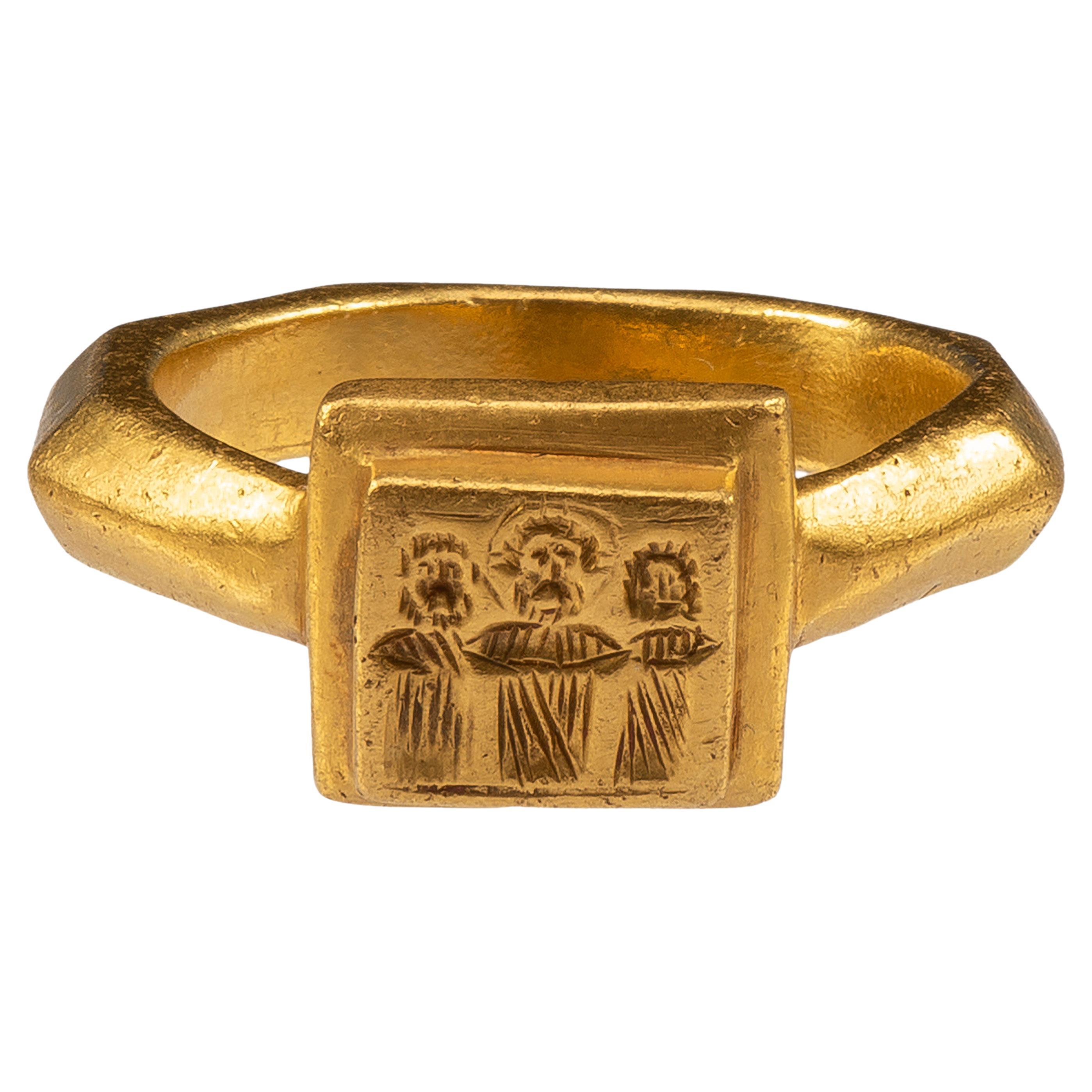 Antique Gold Byzantine Marriage Ring