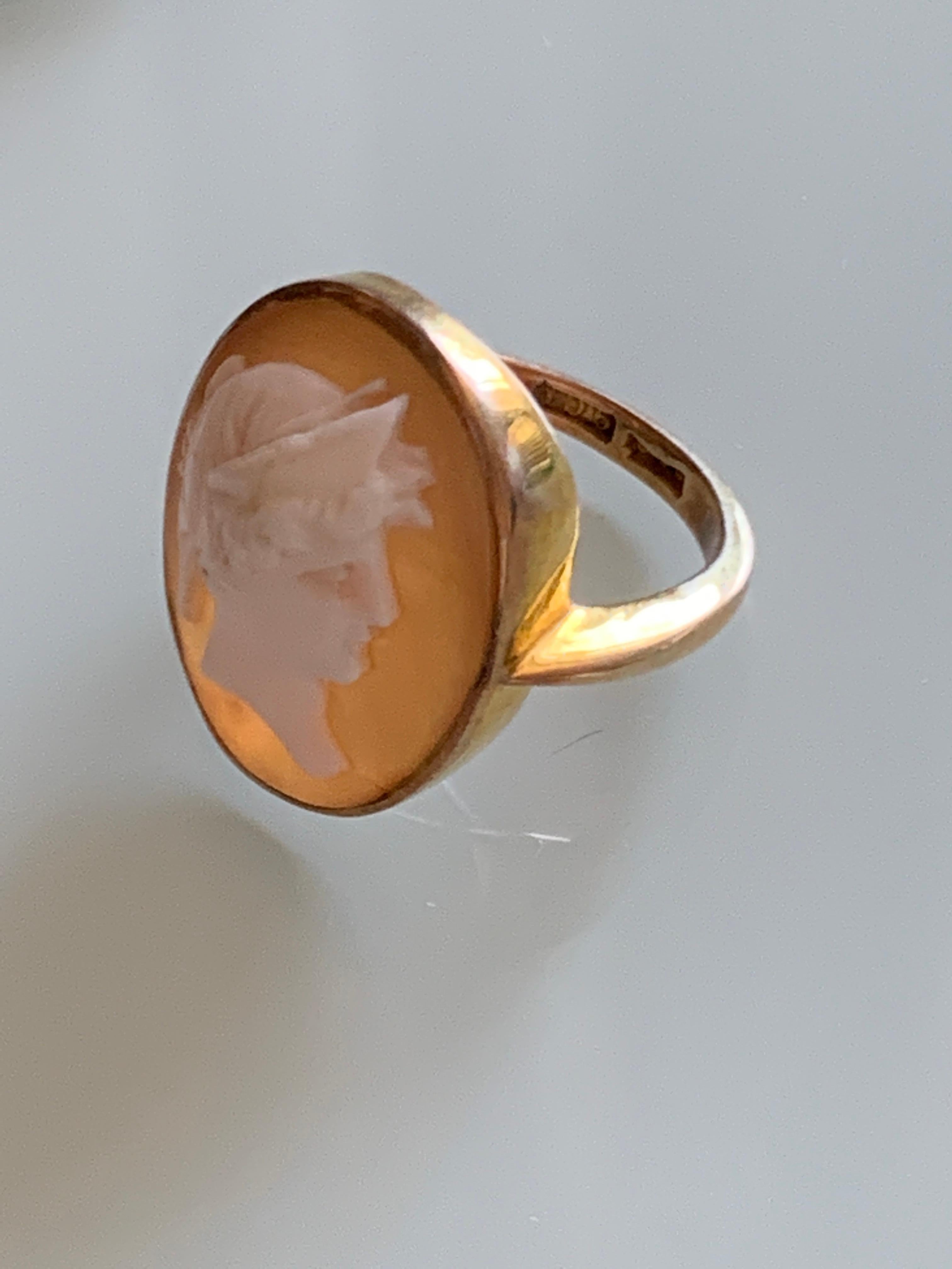 Antique Gold Cameo Ring For Sale 4