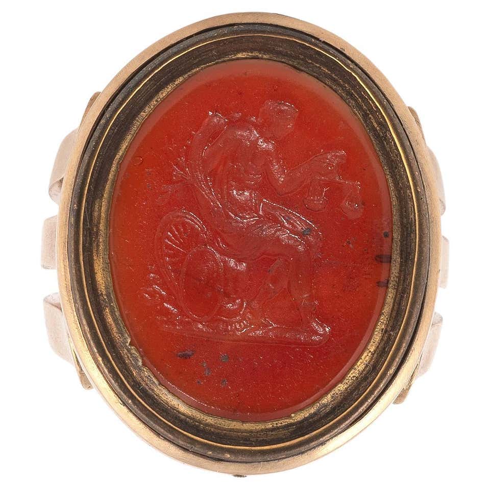 Art Nouveau Intaglio Ring at 1stDibs | intaglio rings, vintage intaglio ...