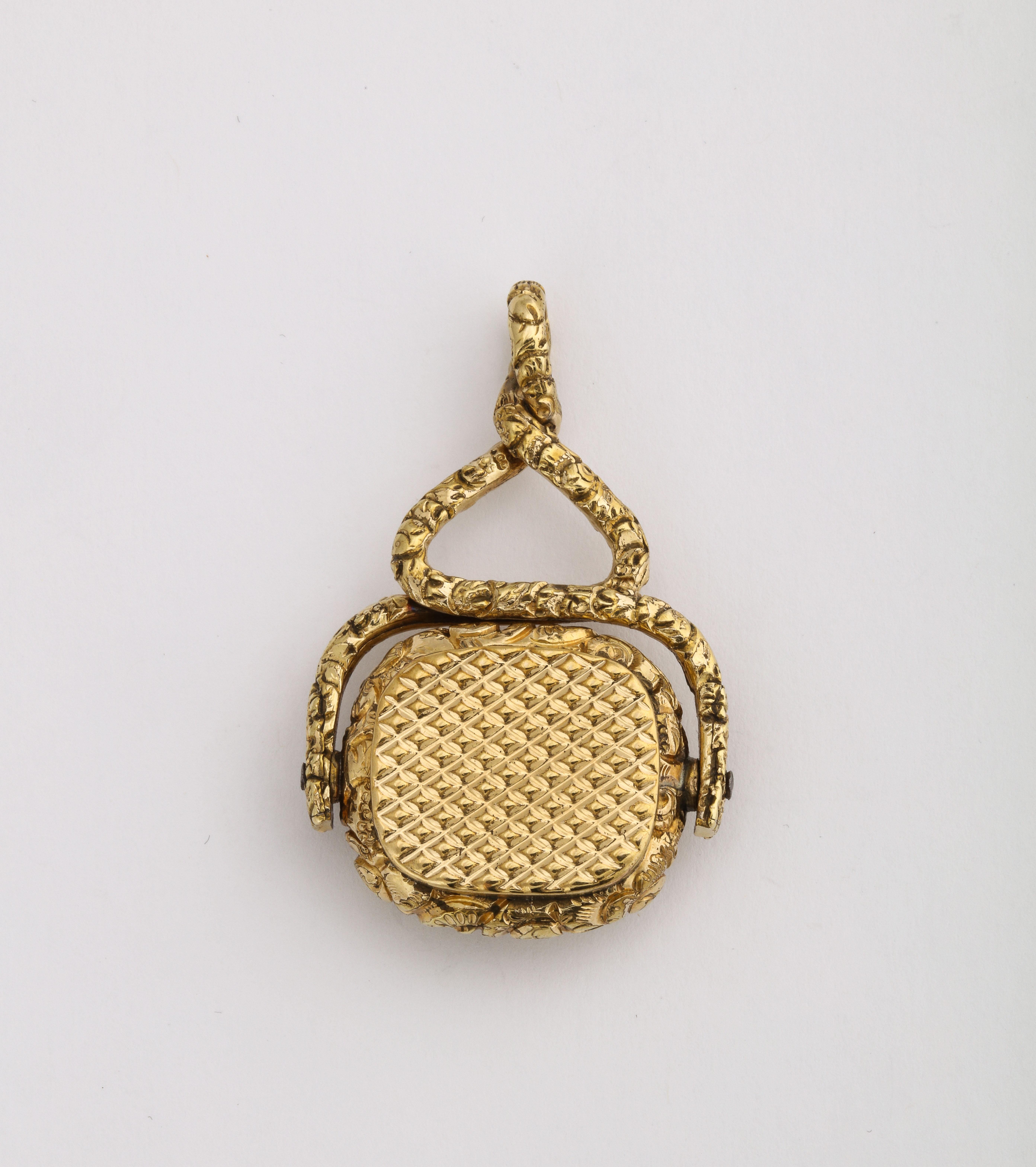 George III Antique Gold Cased Citrine Spinner Fob