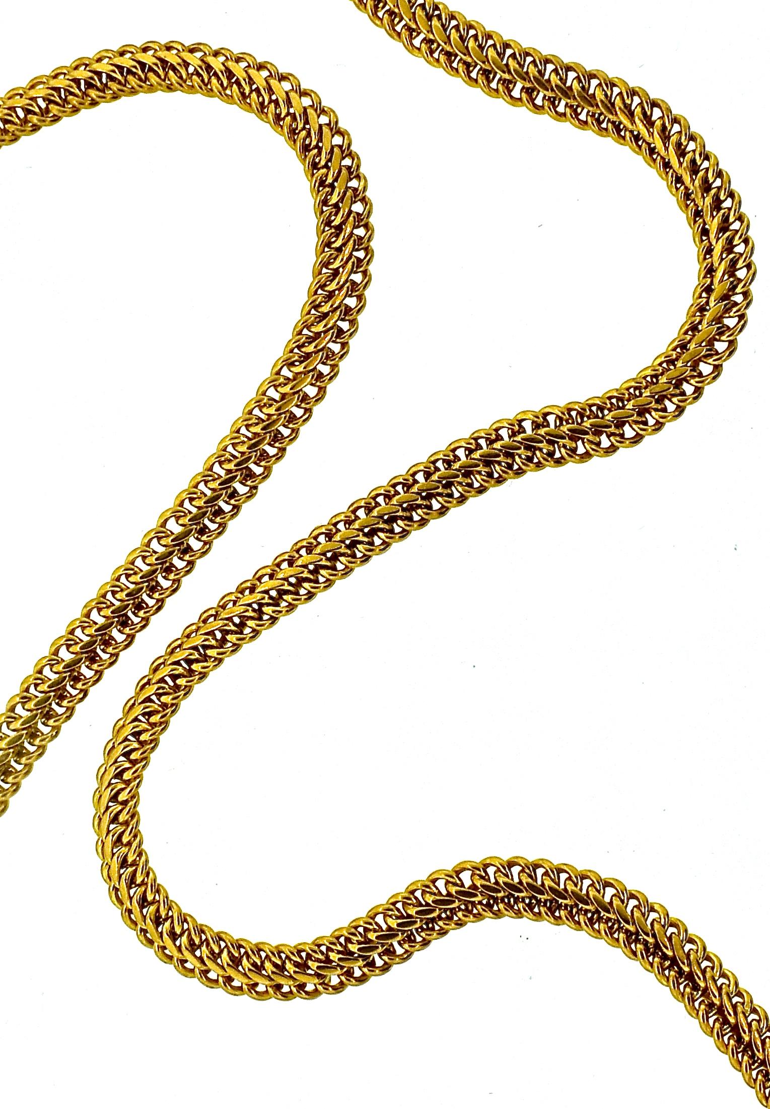 Victorian Antique Gold Chain with Fobs, circa 1900