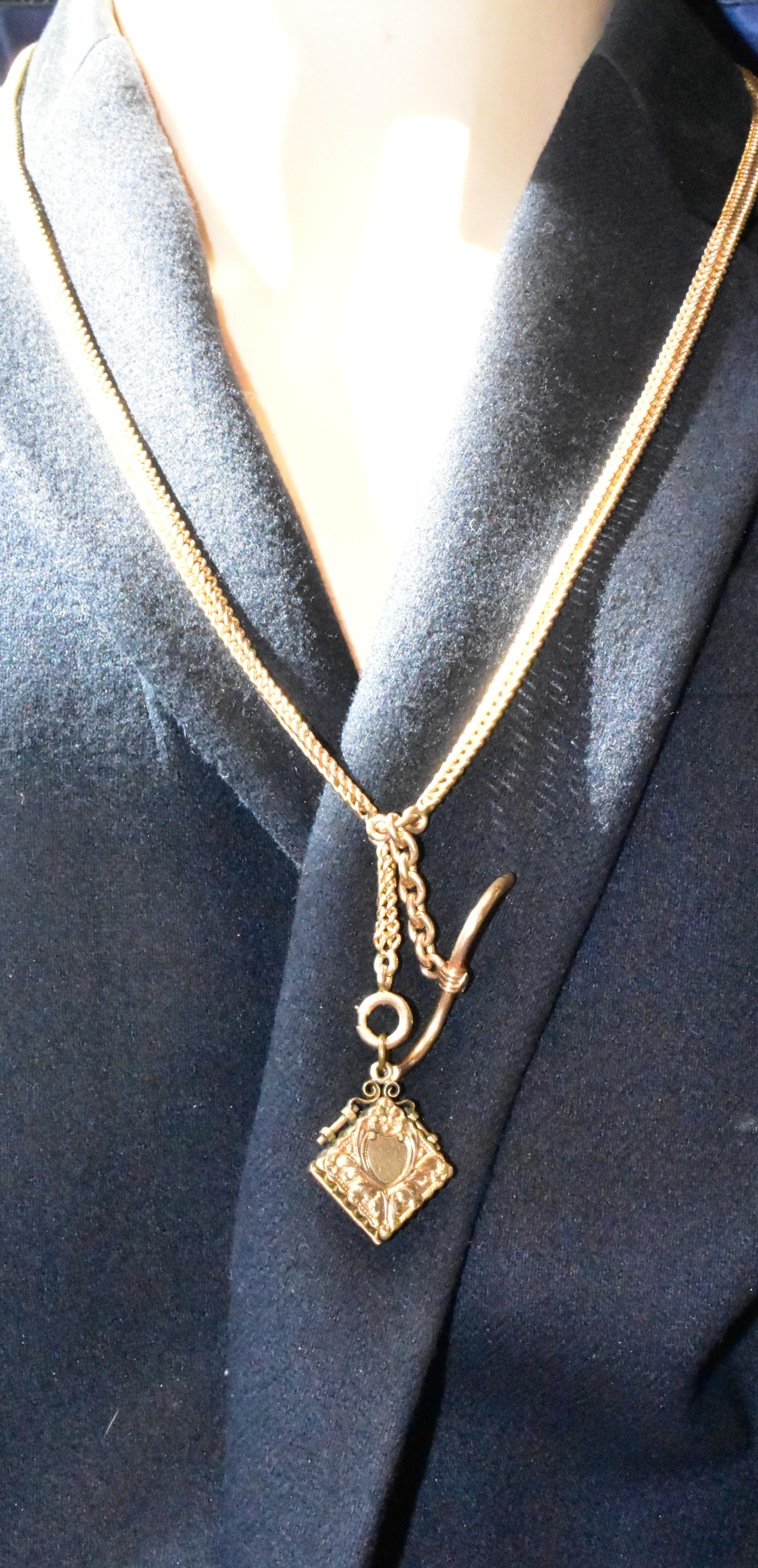 Antique Gold Chain with Fobs, circa 1900 3