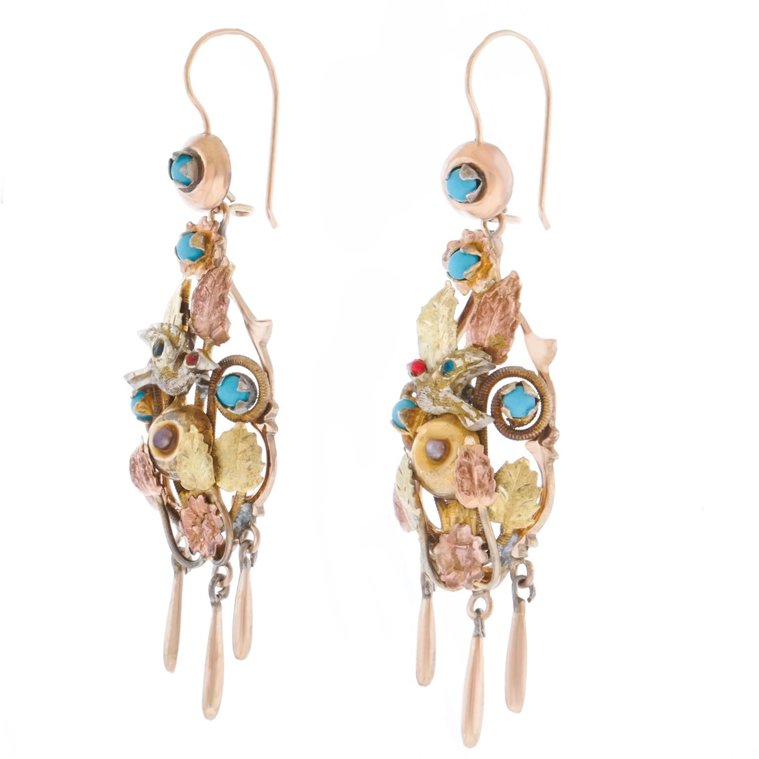 vintage gold chandelier earrings