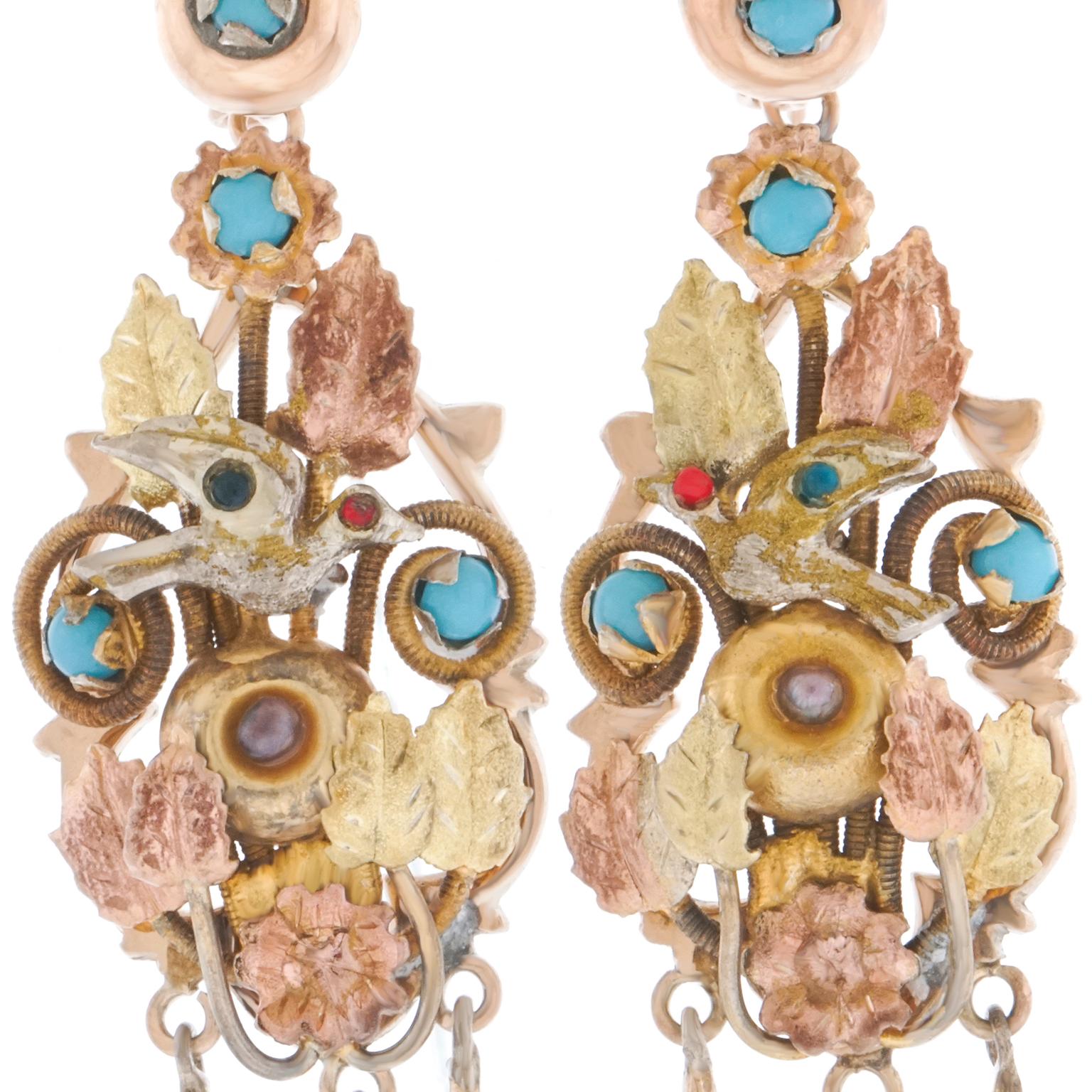 Antique Gold Chandelier Earrings 2