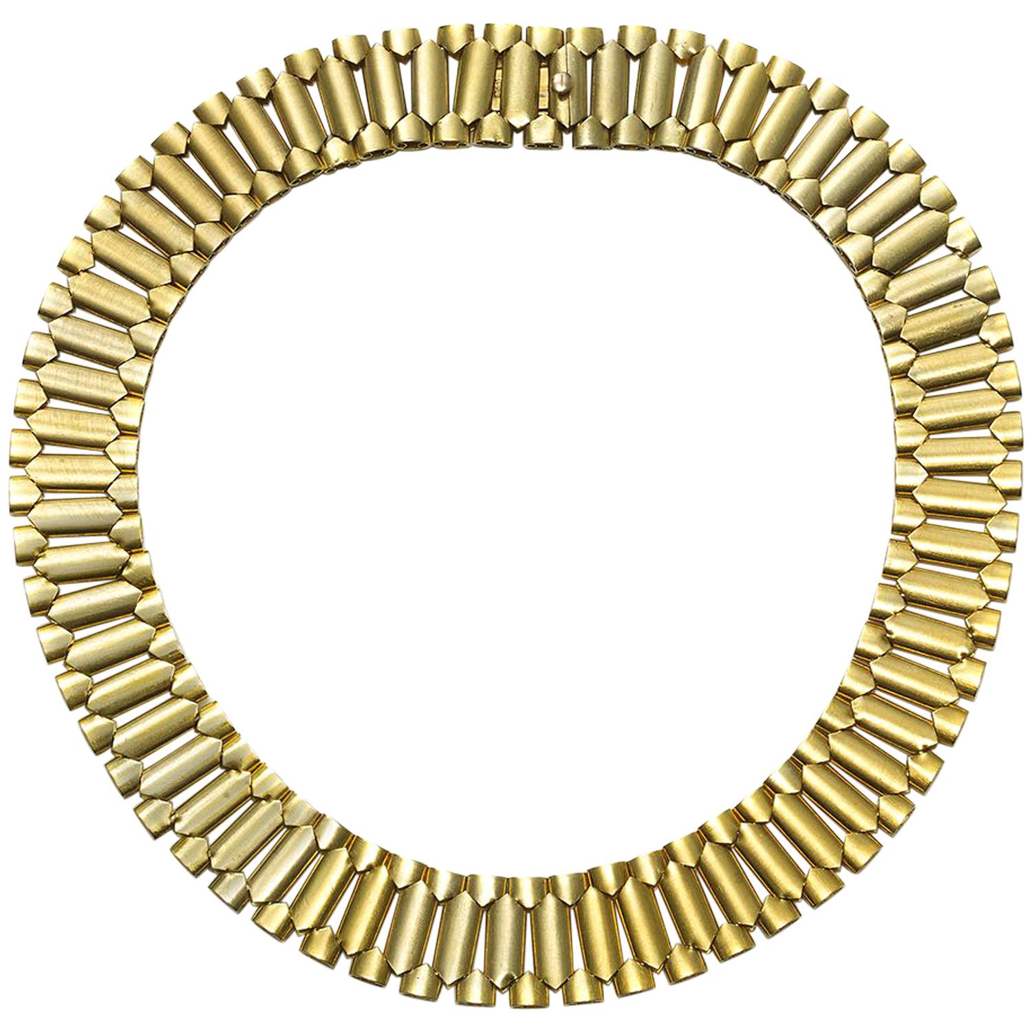 19th Century English Gold Collar Necklace at 1stDibs