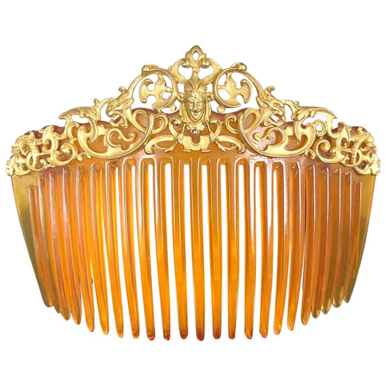 Antique Gold Comb by Wiese For Sale at 1stDibs