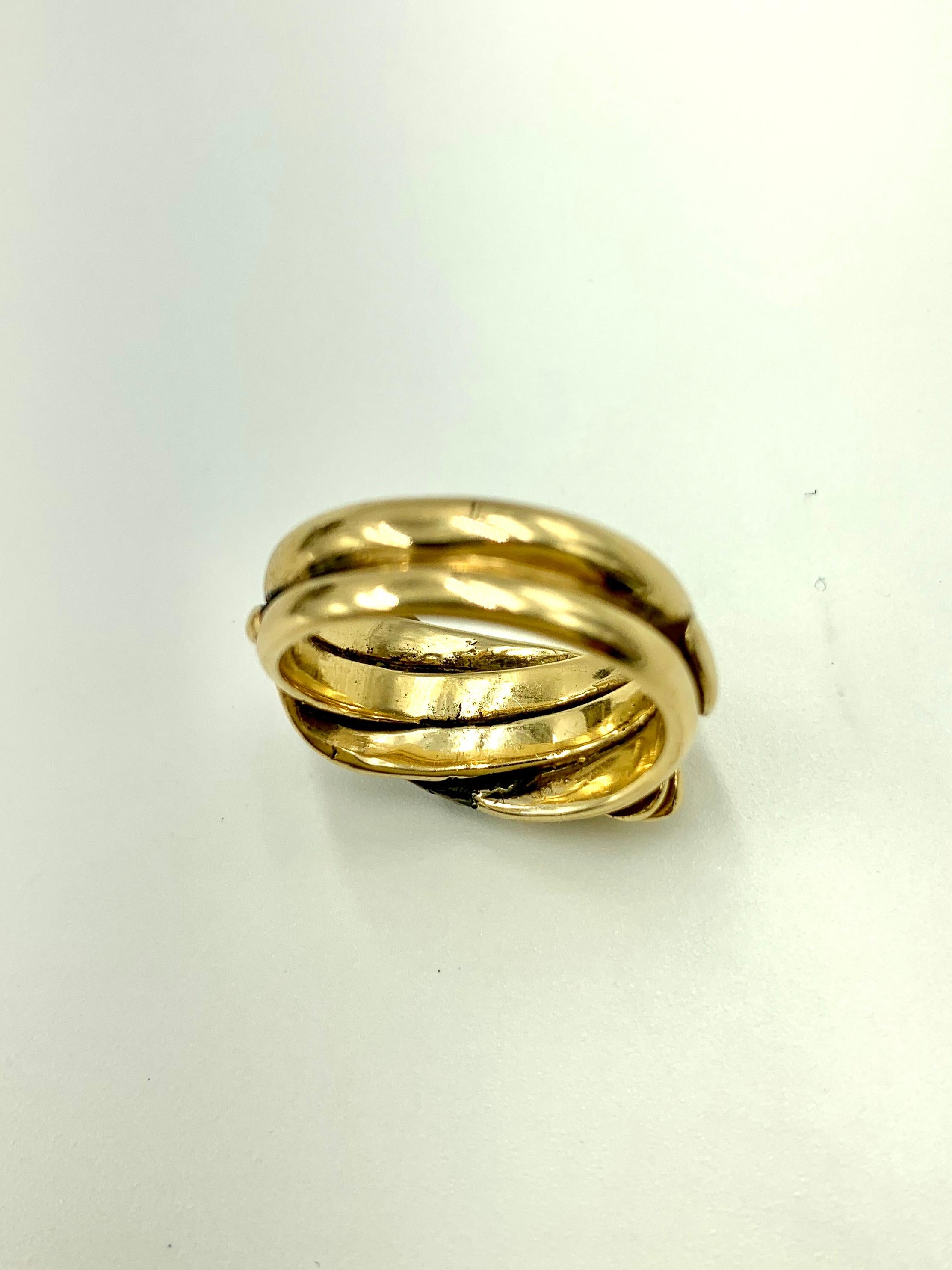 antique gold snake ring