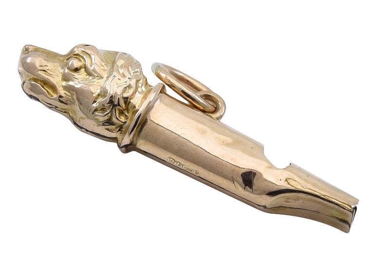 Antique Gold Dog Whistle at 1stDibs