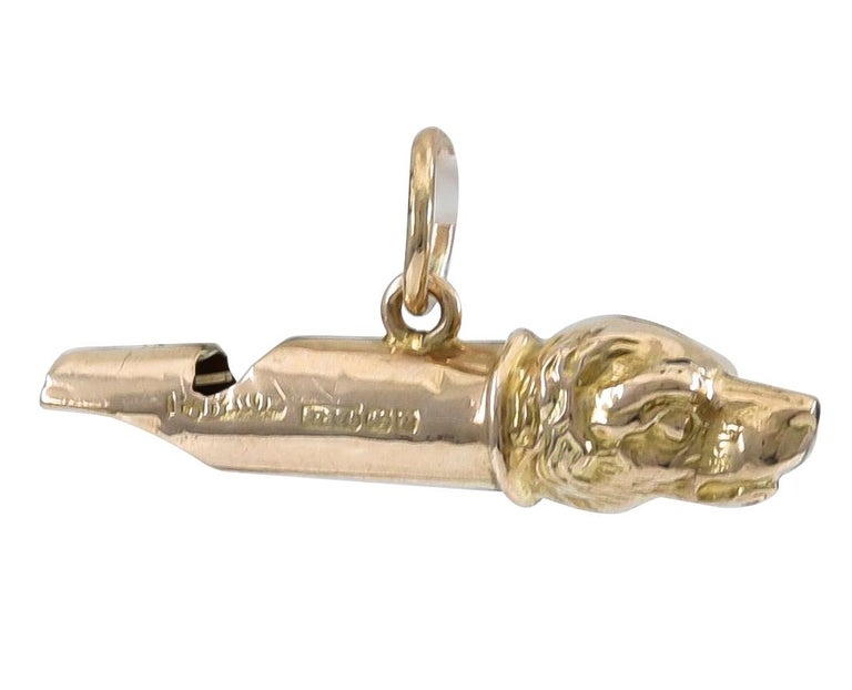 Antique Gold Dog Whistle at 1stDibs