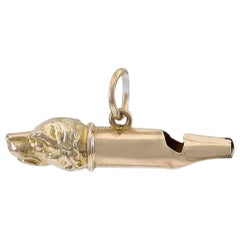Antique Gold Dog Whistle