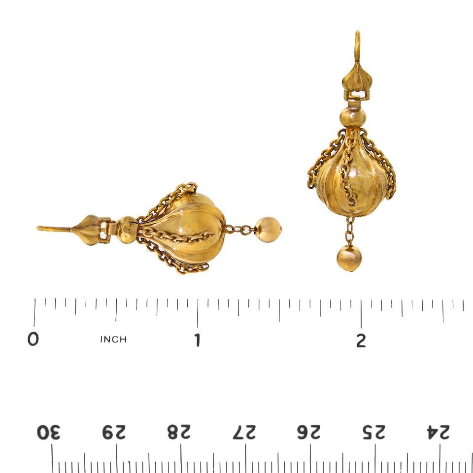 Antike Gold-Tropfen-Ohrringe 1