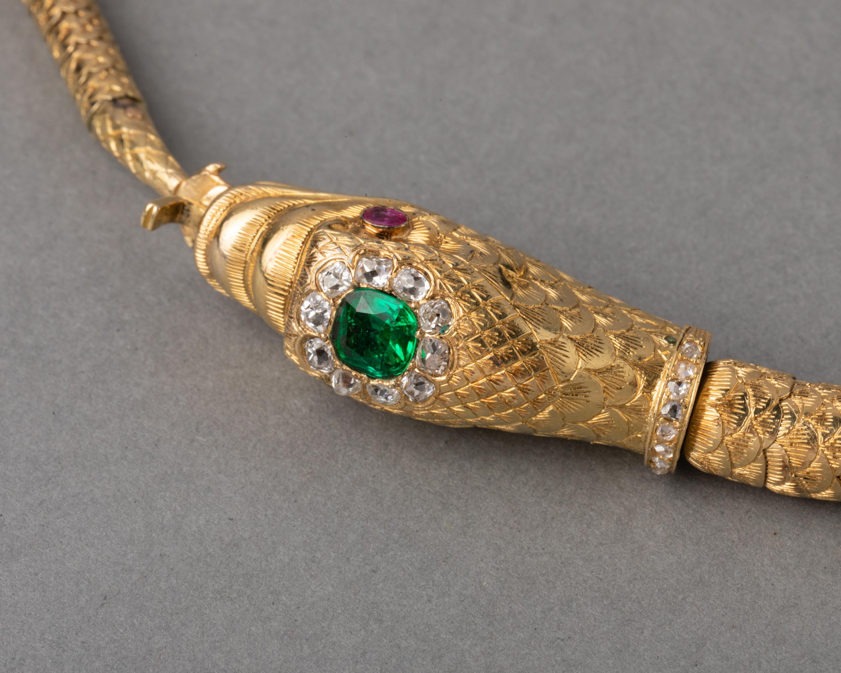 emerald snake necklace
