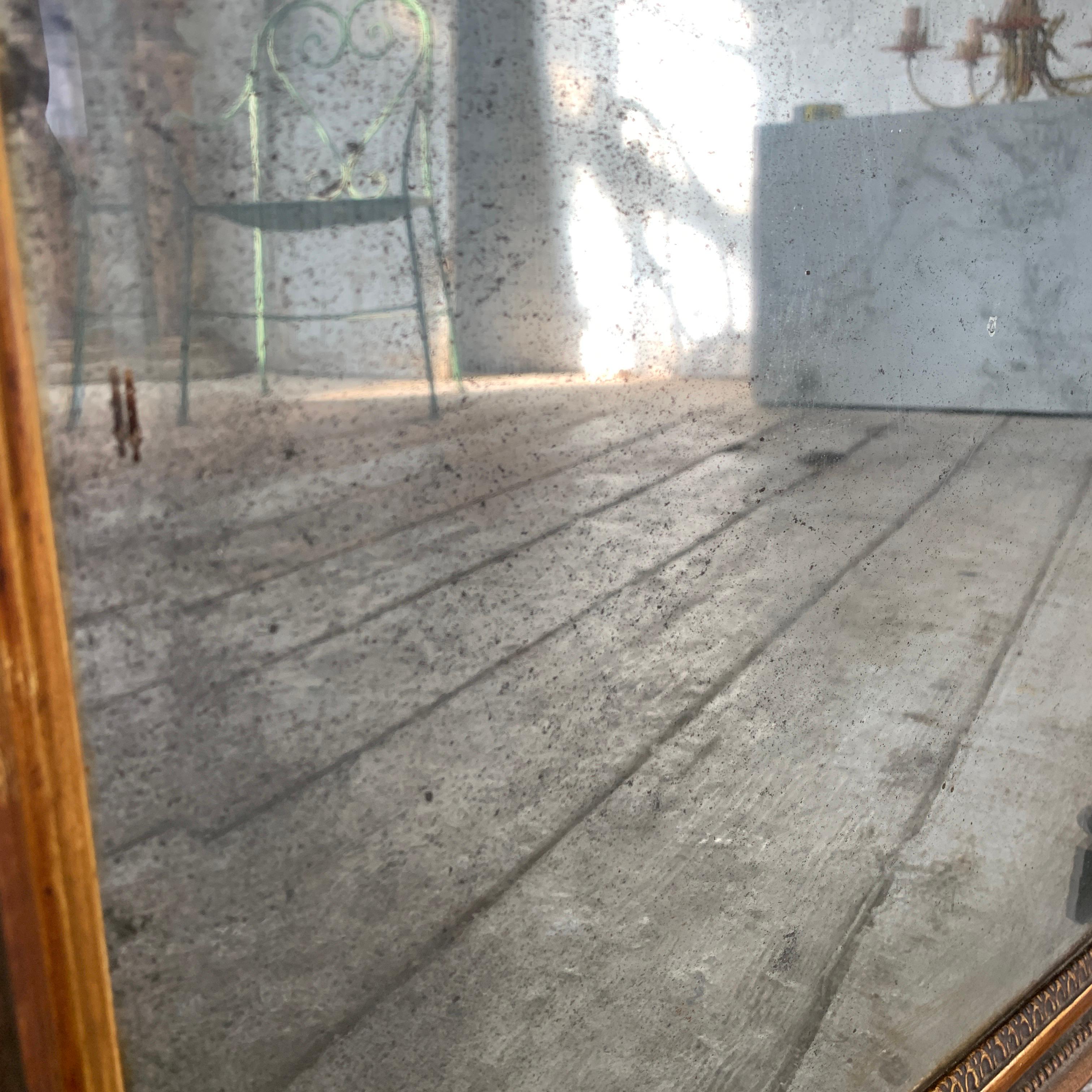 Britannico Antique Mirror Trumeau Impero d'Oro, sbiadito, circa 1820 in vendita