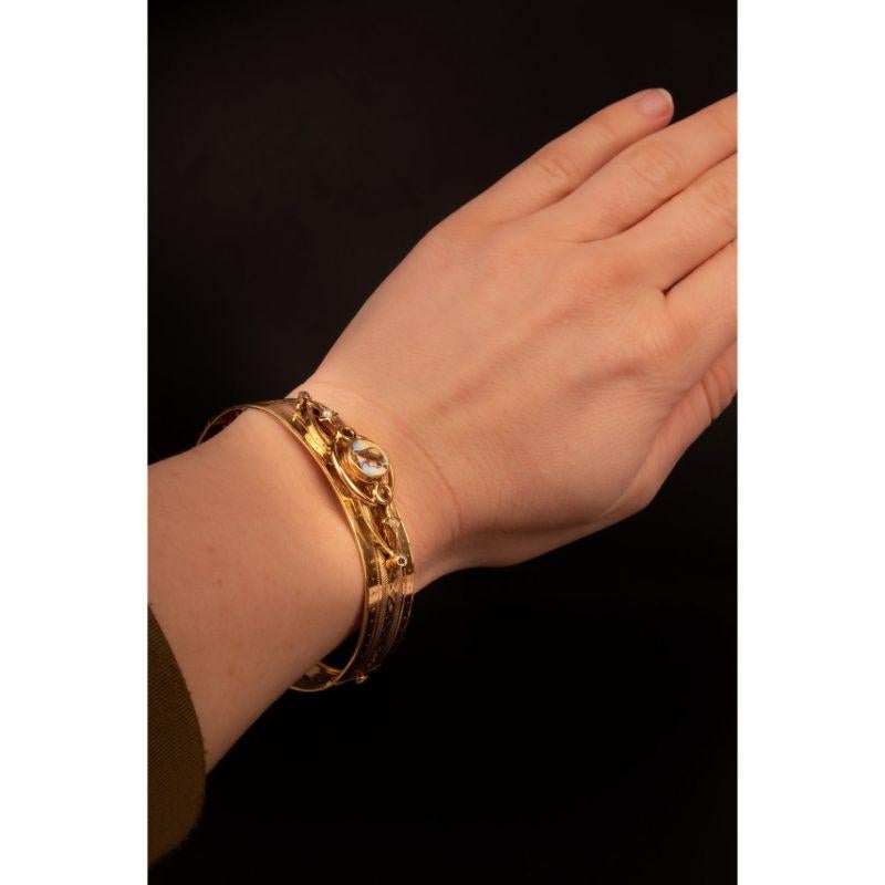 Antique Gold Enamel Bracelet, Antique Gold Egyptian Revival Enamel Bracelet 1