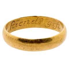 Antique Gold English Band 'Posey' Ring