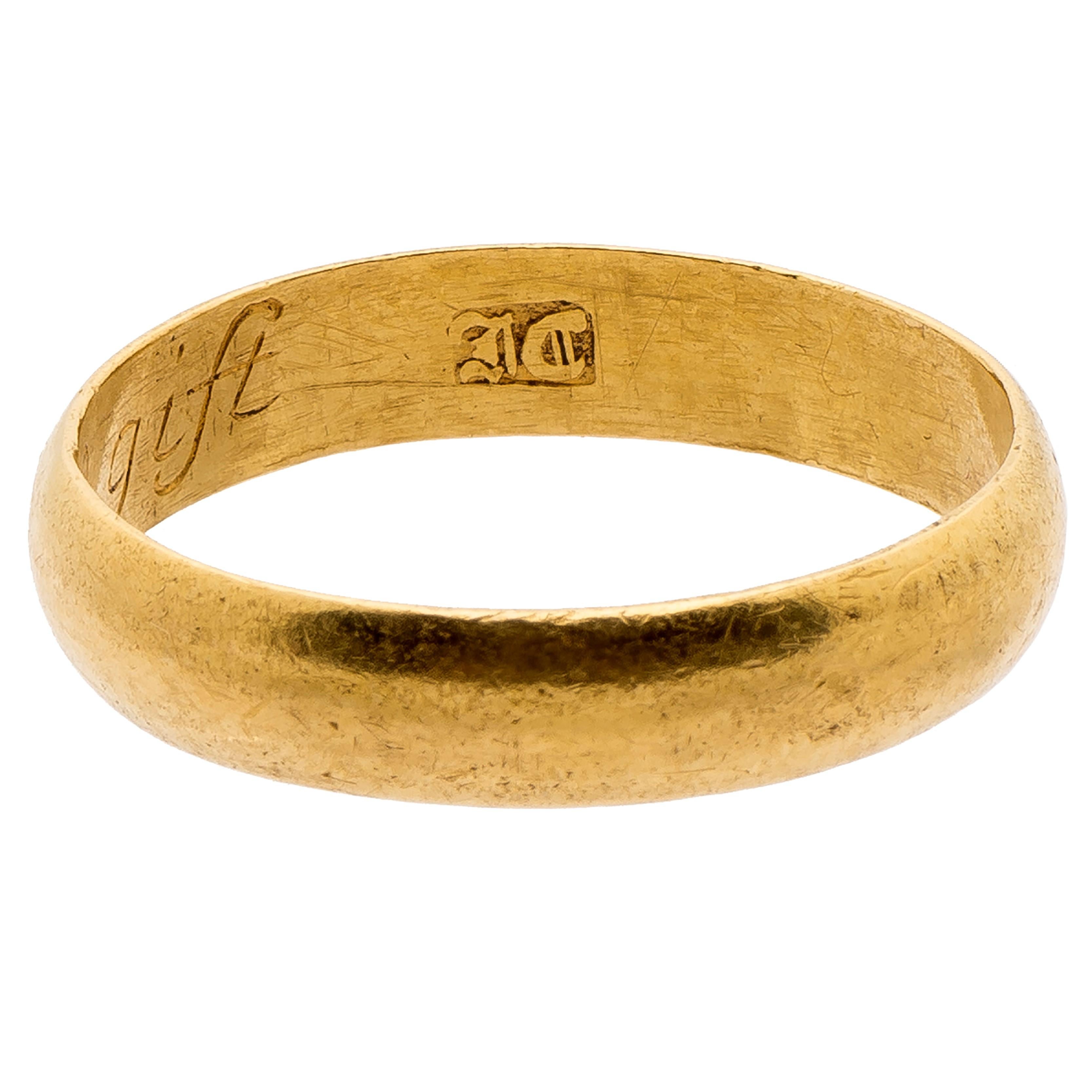 Antique Gold English Band 'Posey' Ring For Sale at 1stDibs | posey ring ...