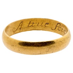 Antique Gold English Band 'Posey' Ring