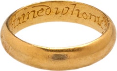 Antique Gold English "Posy" Band Ring