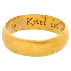 Antique Gold English "Posy" Band Ring