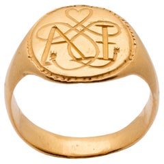 Antique Gold English Signet Ring