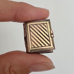 Antique Gold Family Book Locket Pendant