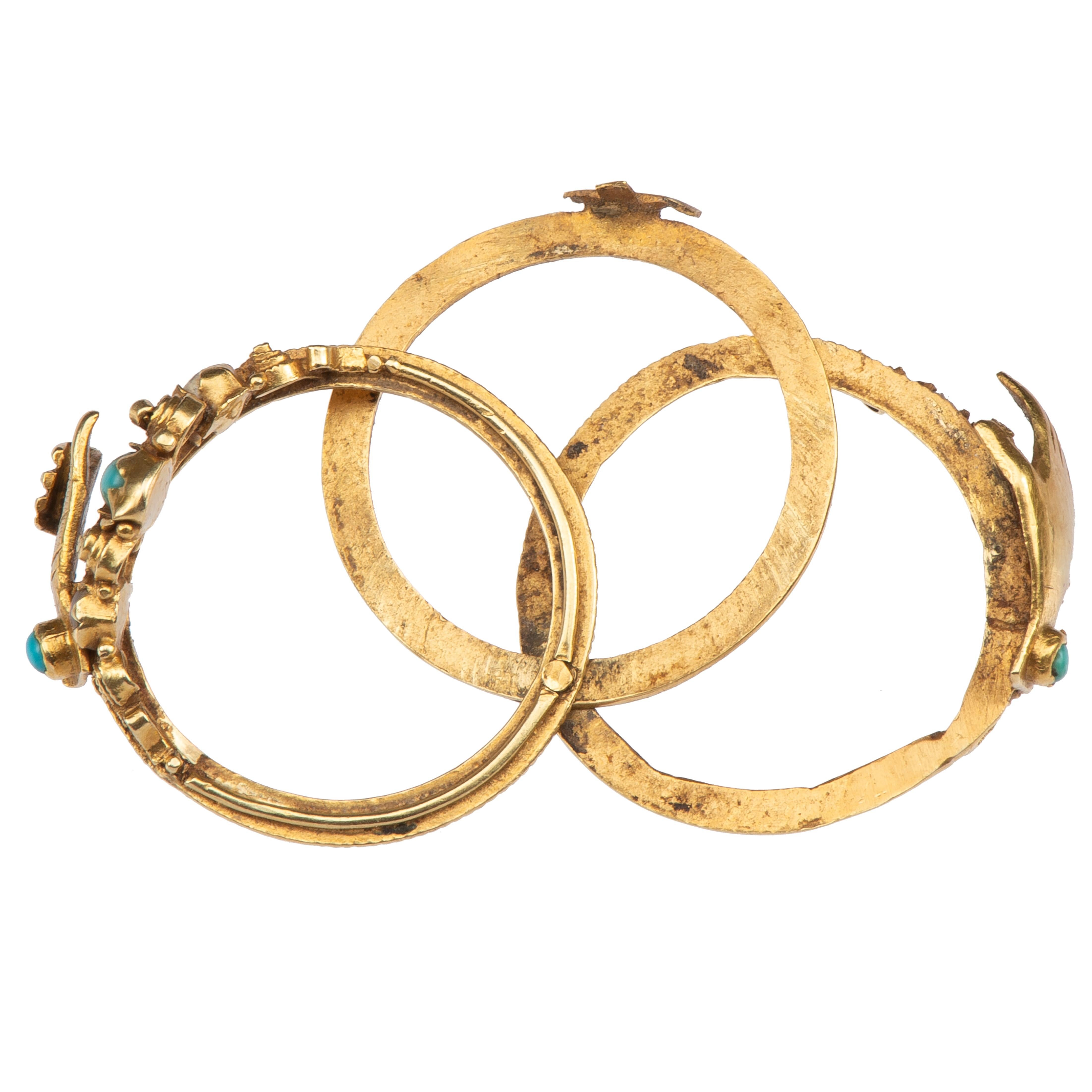 Antique Gold Fede Gimmel Ring 1