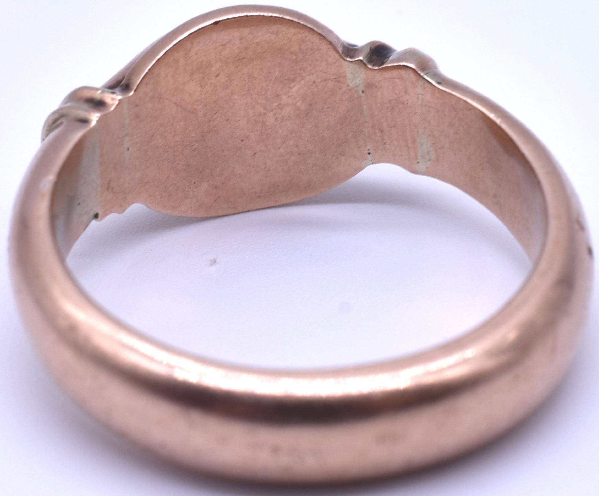 Men's Antique Gentlemen's Gold Fede Ring, Size 15