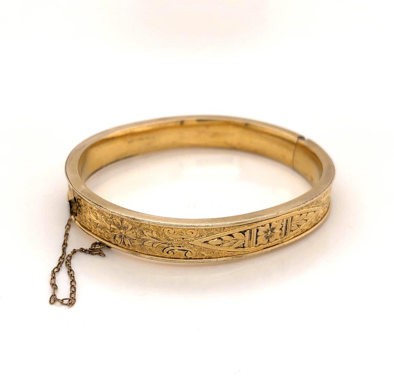 Antique Gold Filled Child's Bangle Bracelet at 1stDibs child bangle bracelet