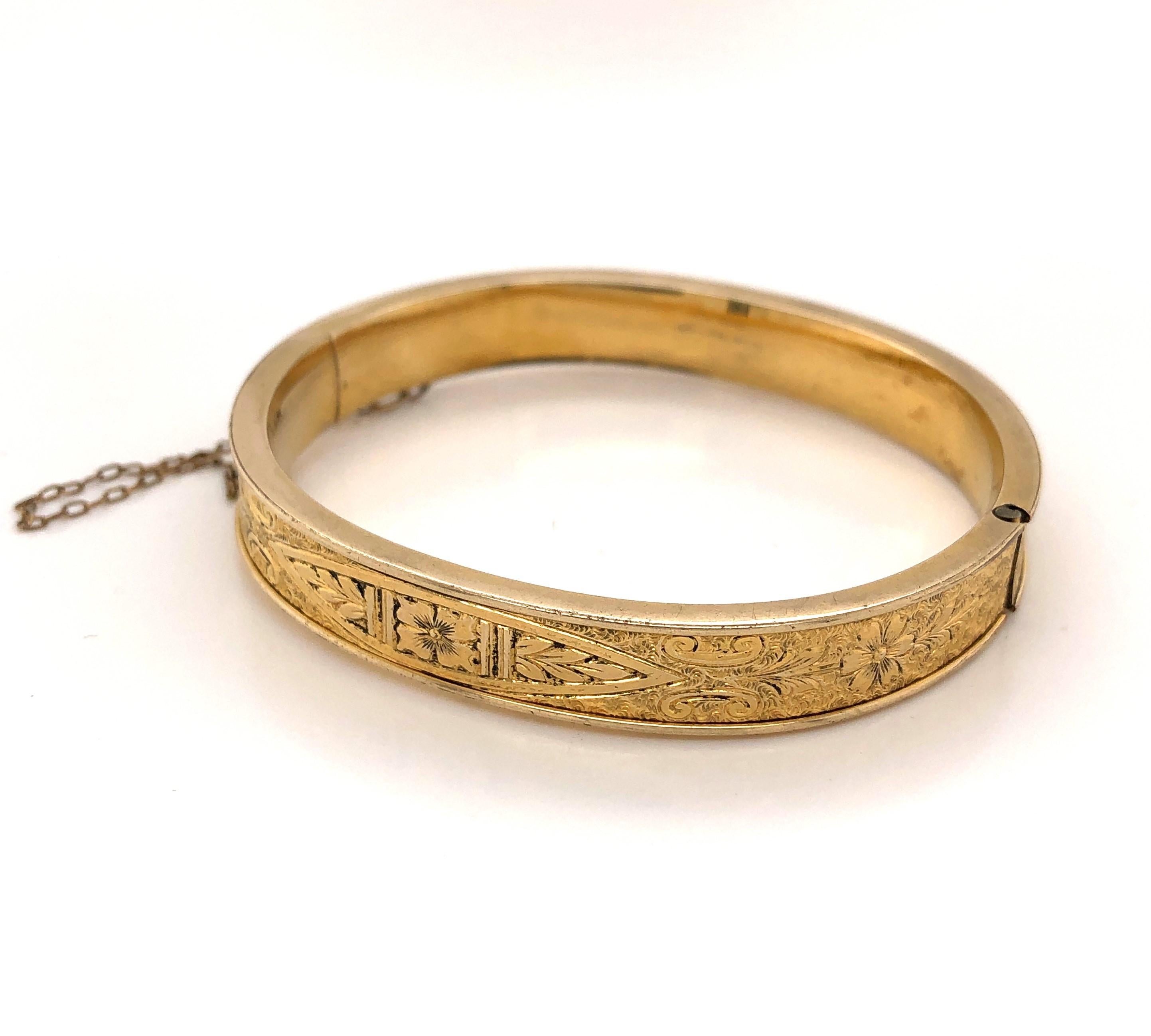 Women's Antique Gold Filled Child's Bangle Bracelet