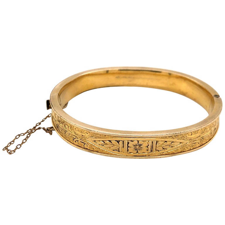 Antique Gold Filled Child's Bangle Bracelet at 1stDibs child bangle bracelet