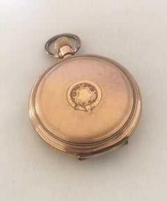 Antique Gold Filled Full Hunter Hebdomas Swiss Made Pocket Watch