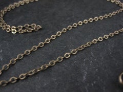 Antique Gold Filled Locket Chain Necklace with Pearl Opal Slide Lorgnette