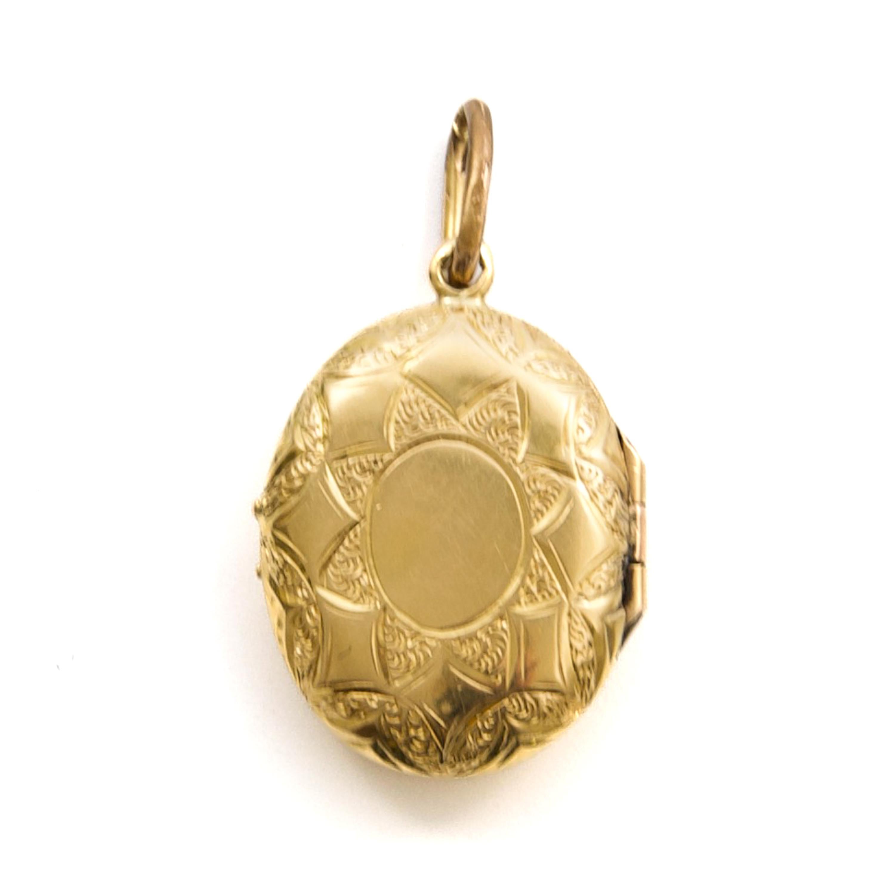Victorien Pendentif ancien en or, grenats et perles orientales en vente