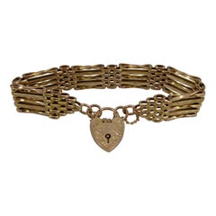 Antique Gold Gate Bracelet, Circa 1900s, Stamped 9ct