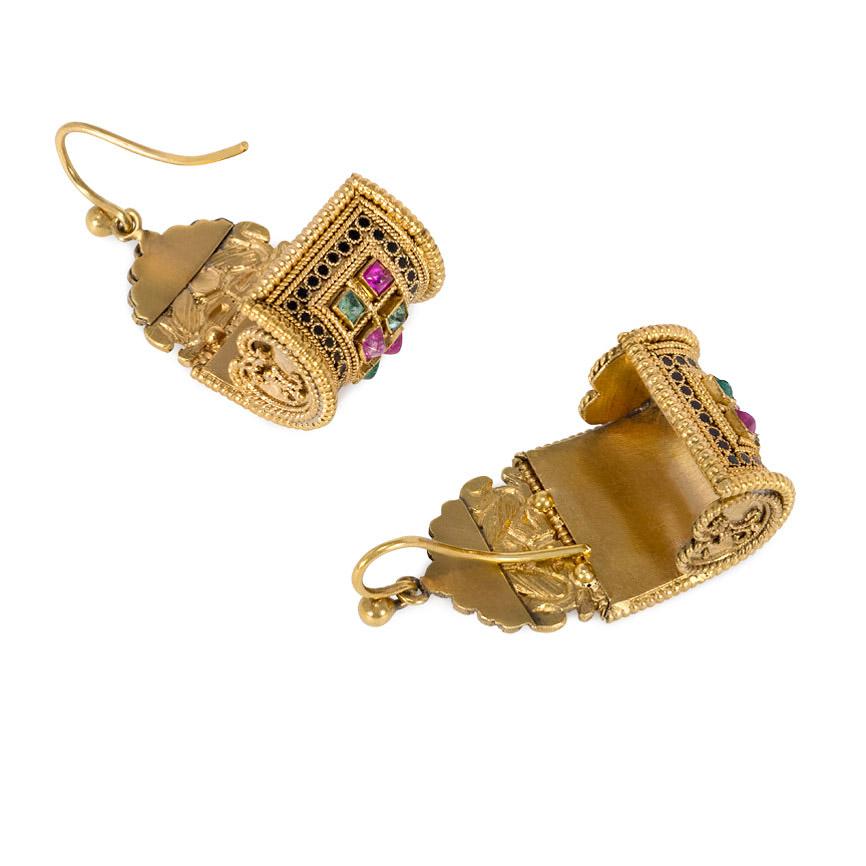 gold egyptian earrings