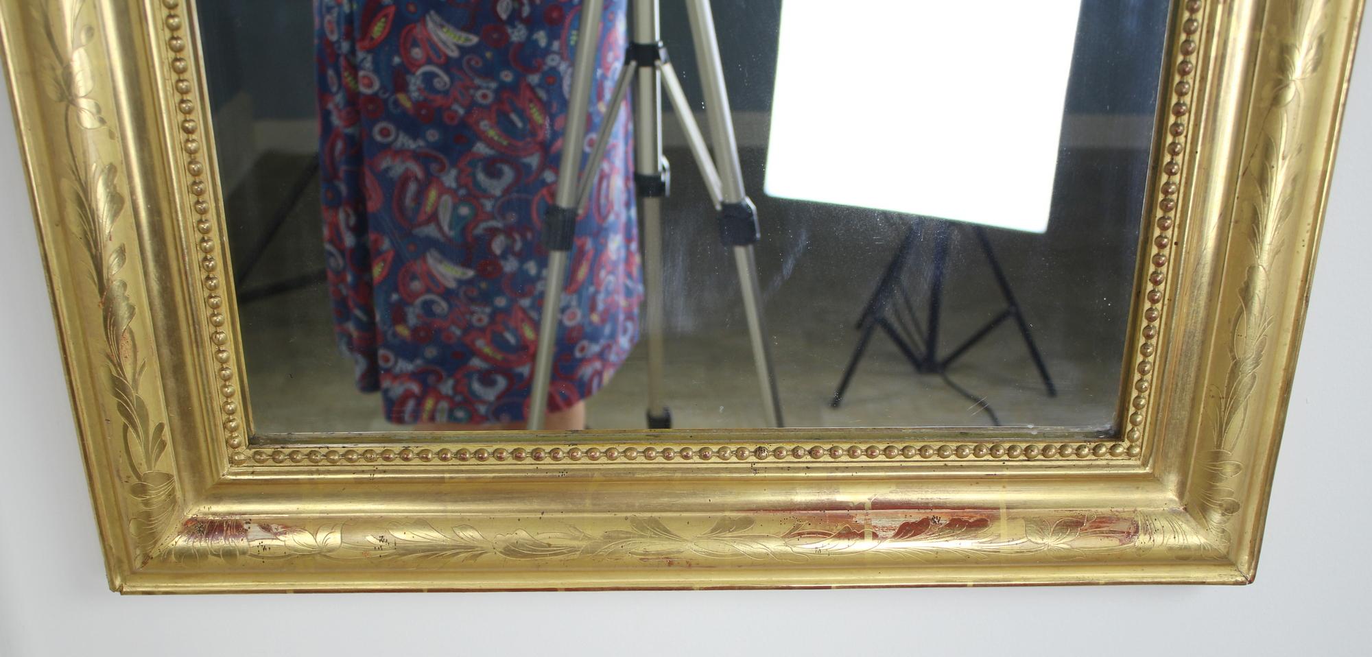 French Antique Gold Gilt Louis Philippe Mirror