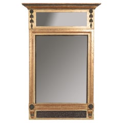 Antique Gold Gilt Trumeau Mirror, Sweden circa 1820-40